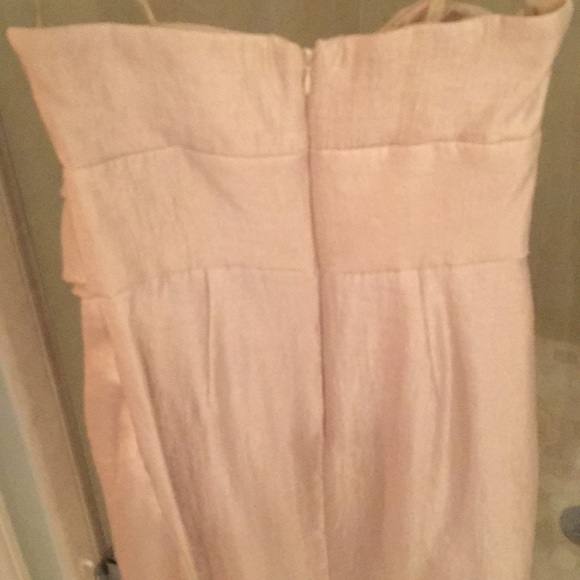 Max & Cleo Champagne-Colored Strapless Dress; Sz 2 - Picture 3 of 5